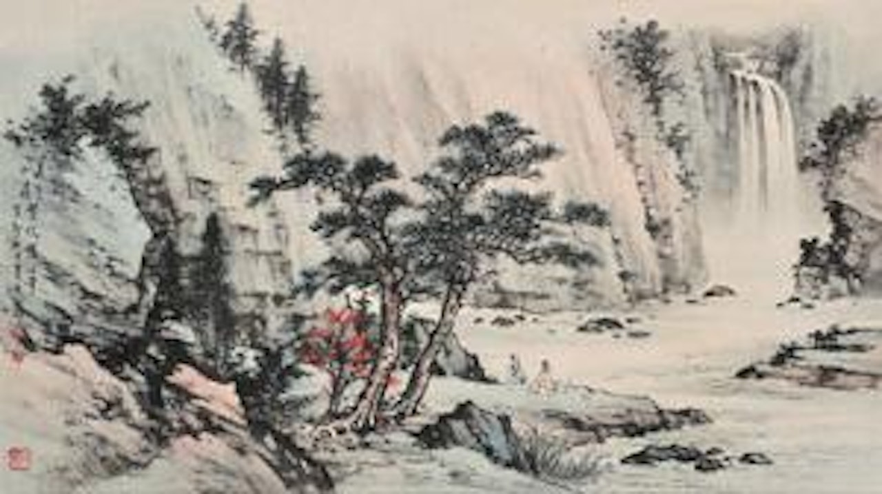 Waterfall by Huang Junbi