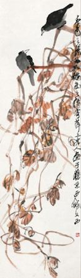 Myna in Autumn by Qi Baishi