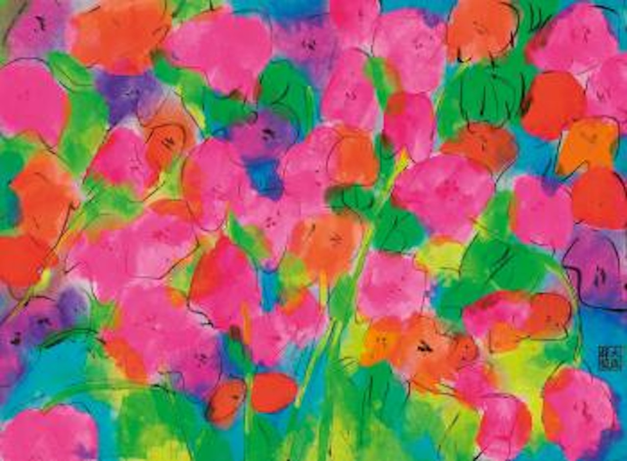 Colorful flowers by Walasse Ting