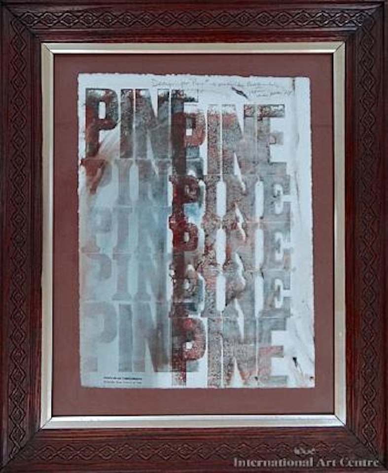Design for Pine - A Poem by Bill Manhire by Ralph Hotere