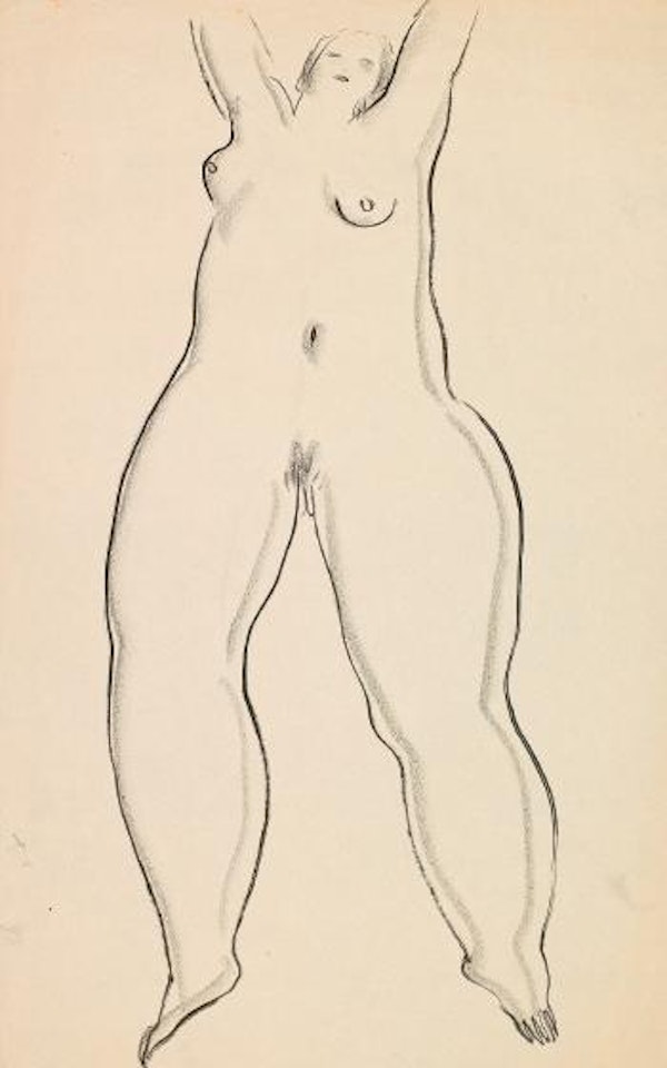 Joyful nude by Sanyu