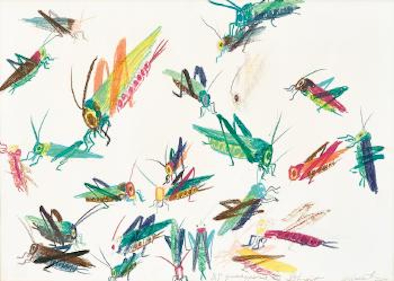25 Grasshoppers to Detroit by Walasse Ting
