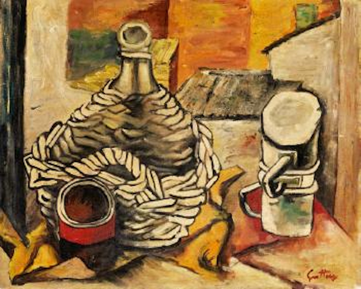 Natura morta con fiasco by Renato Guttuso
