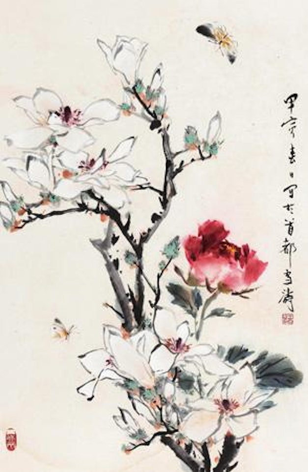 Peony and Butterfly by Wang Xuetao