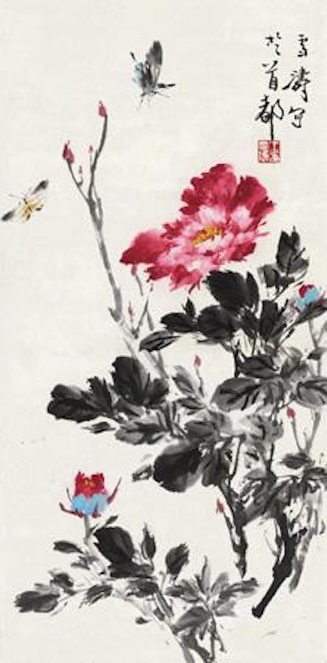 Butterfly and Flowers by Wang Xuetao