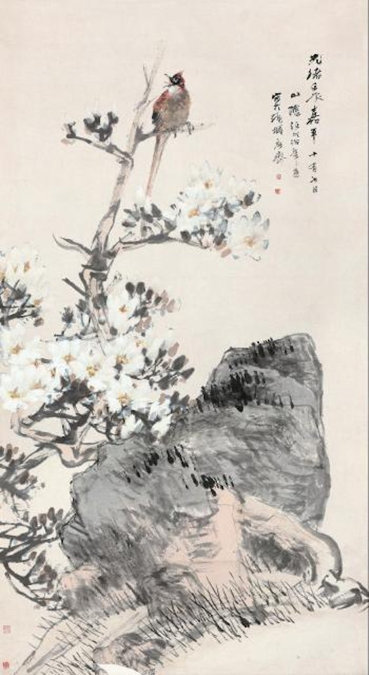 Flower and Bird by Ren Bonian