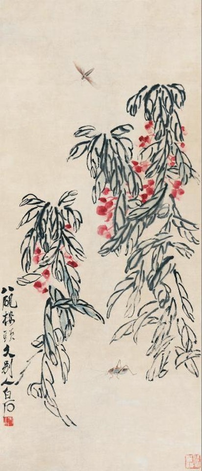 Flower and insect by Qi Baishi