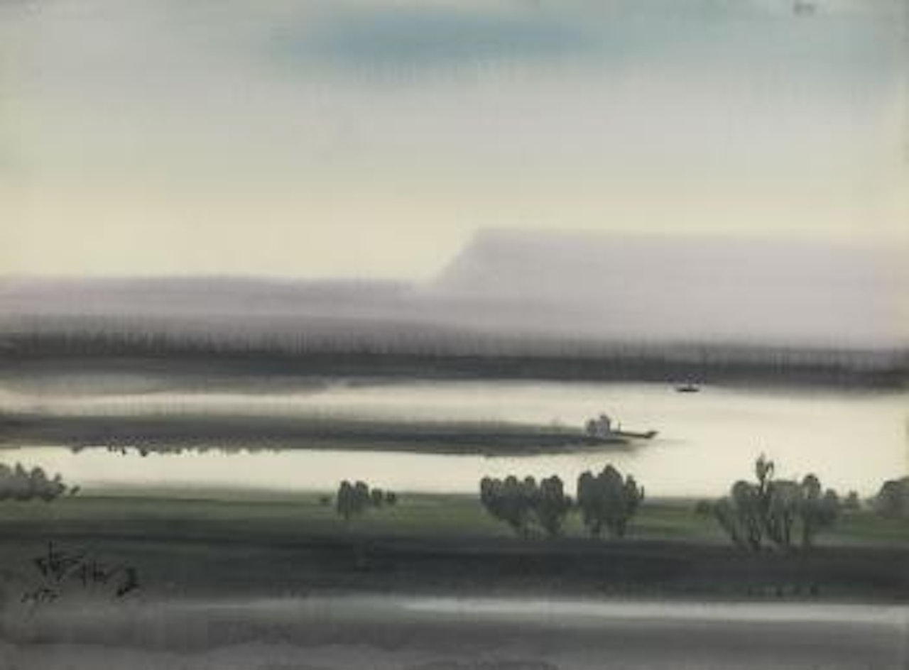 Landscape of Tamsui river by Xi Dejin