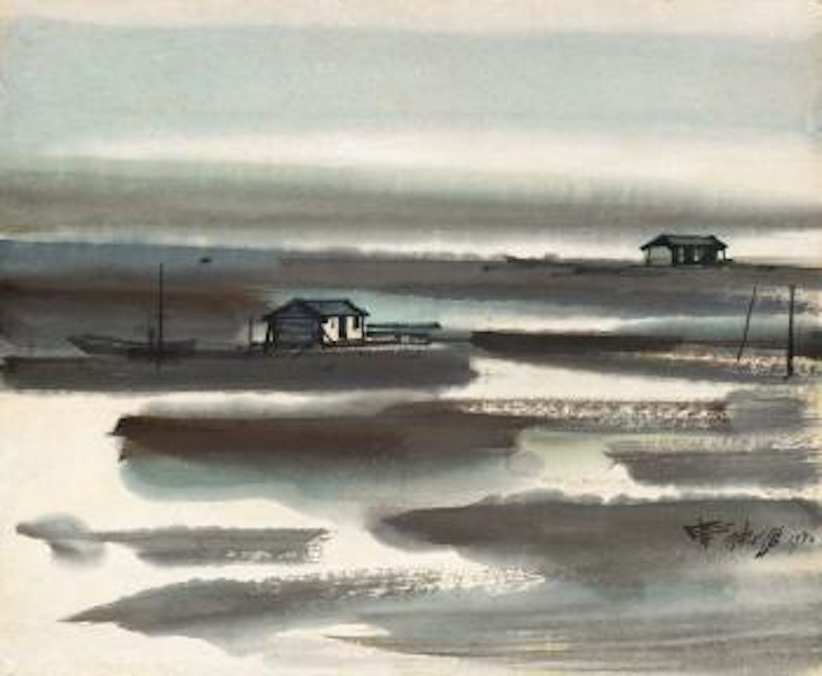 Foggy river by Xi Dejin