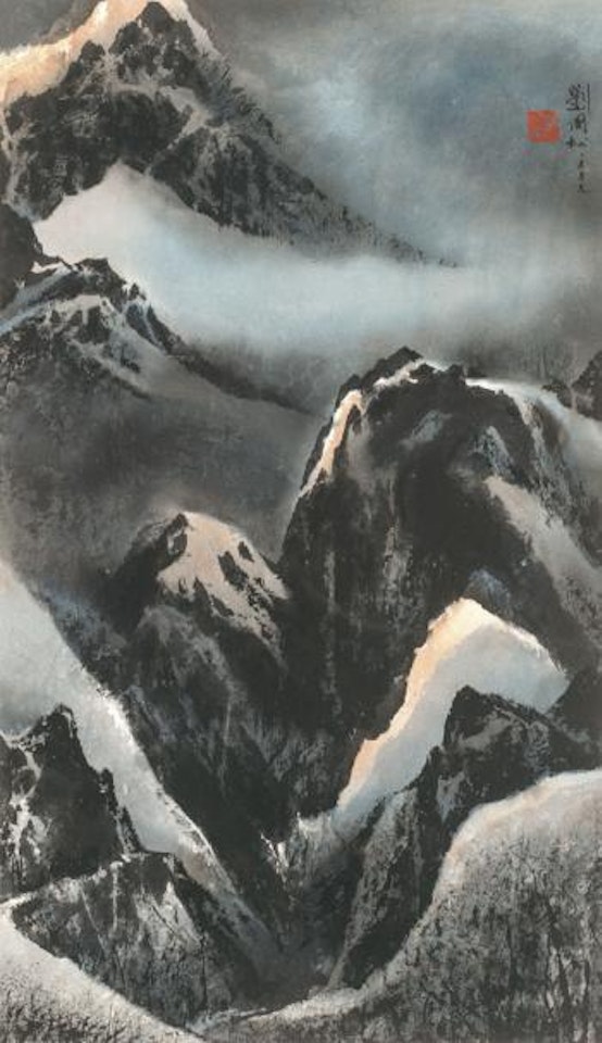 Landscape in spring by Liu Kuo-Sung (Liu Guosong)