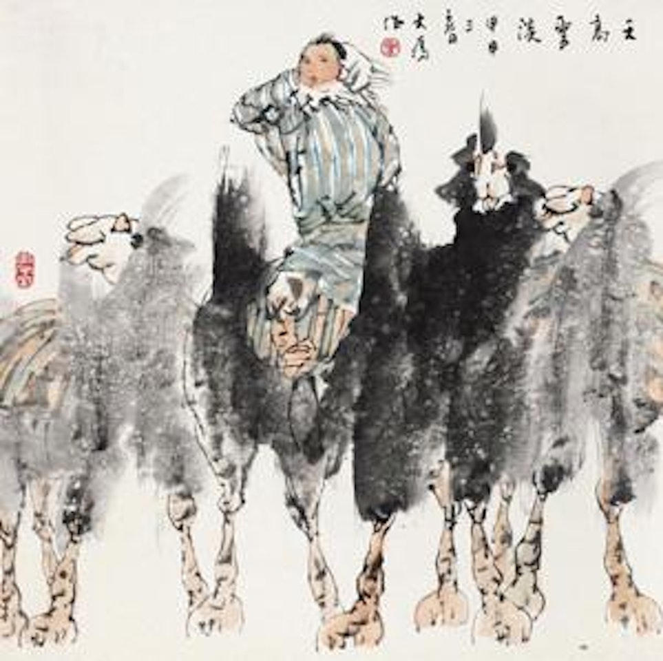 A man sit on the Camel by Liu Dawei