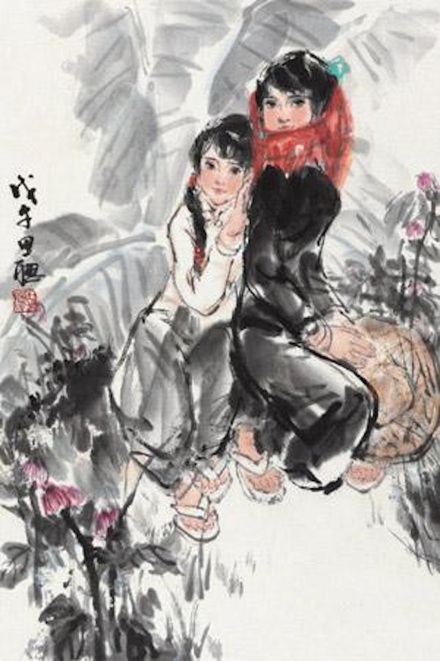 Two Girls by Zhou Sicong