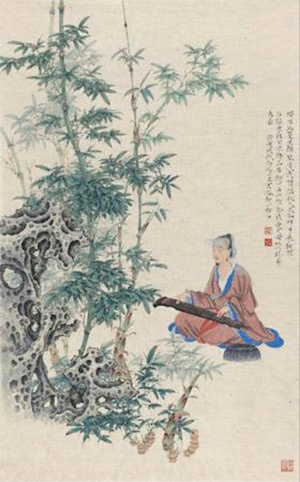 Hermit and Bamboo by Ren Zhong