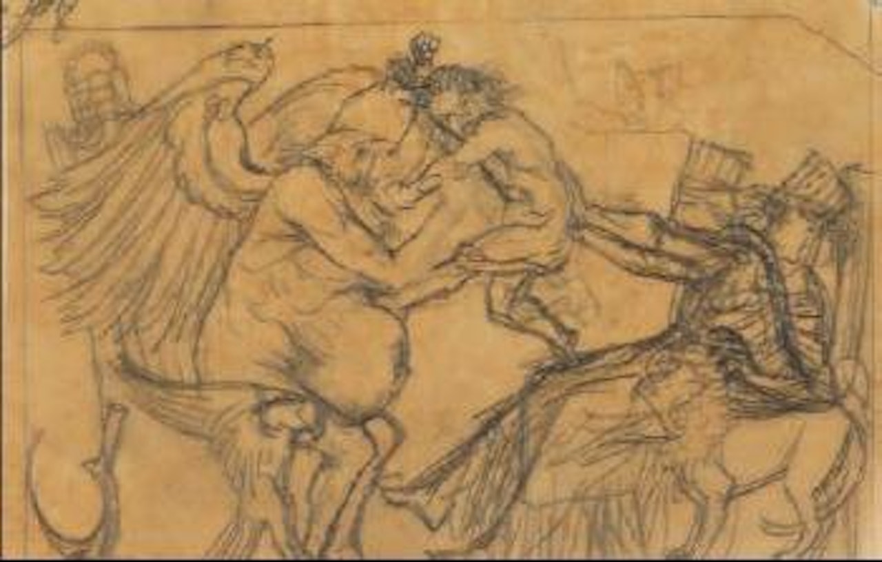 Saturn, in abschreckender Häßlichkeit... by Adolph Menzel