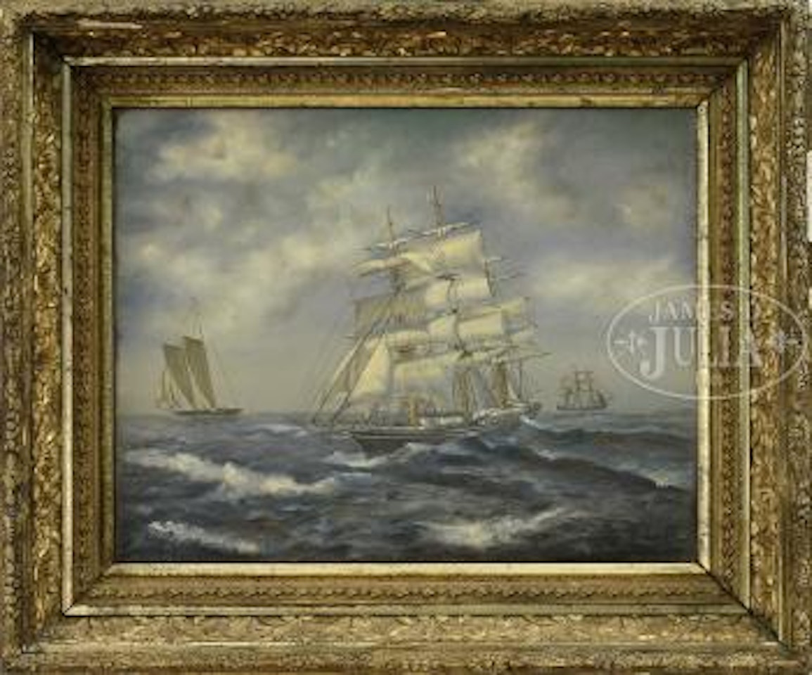 Three Ships in Open Seas by Gordon Grant