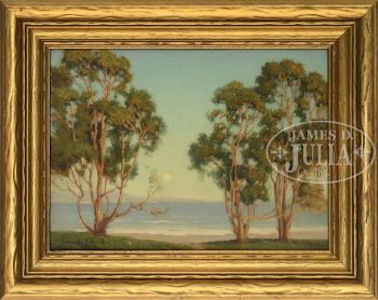 Full Moon Rising over the Sea, California by Granville Redmond