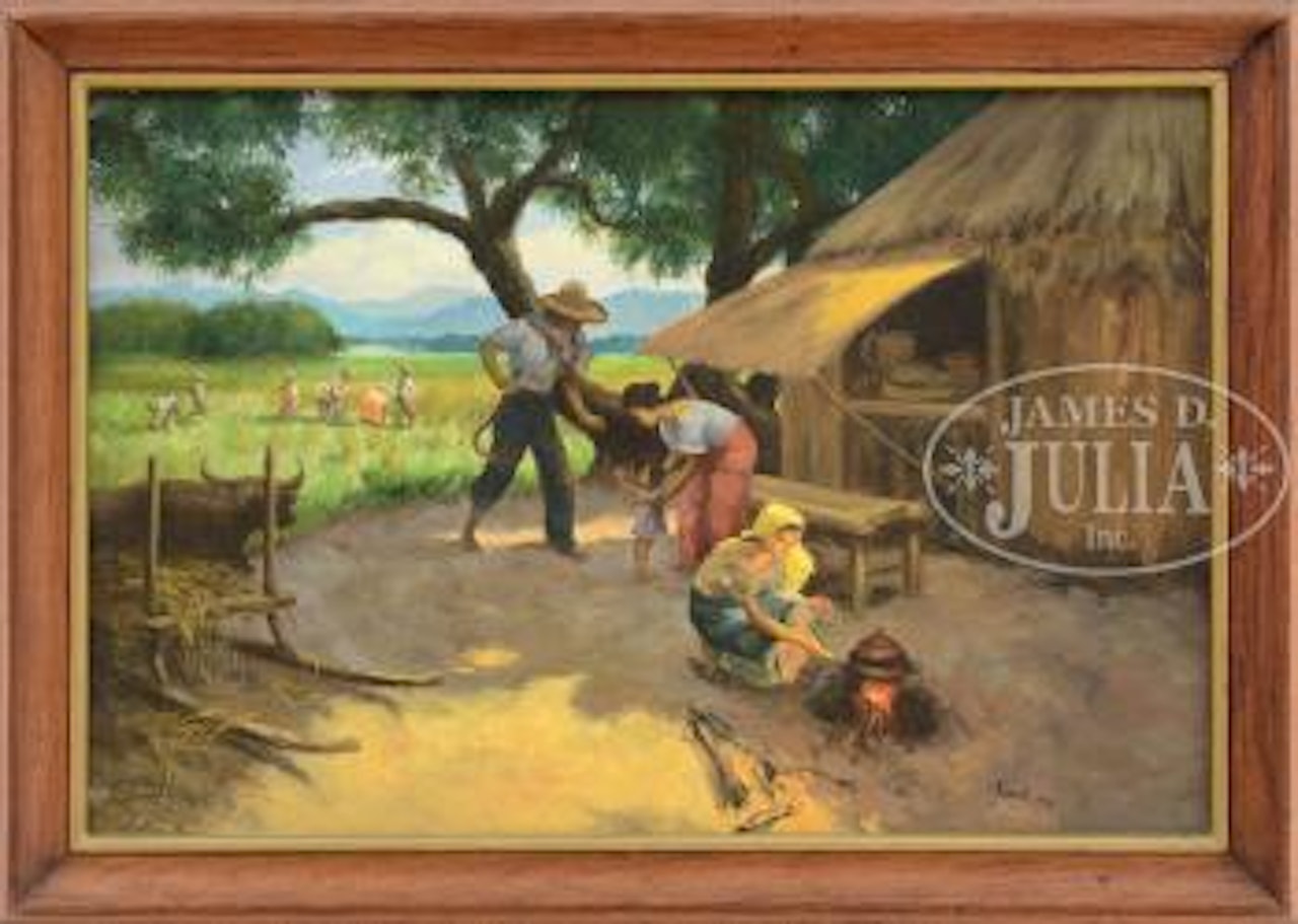 At the Farm by Fernando Amorsolo