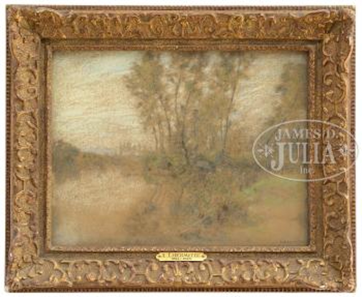 A Wooded Landscape by Léon Augustin Lhermitte