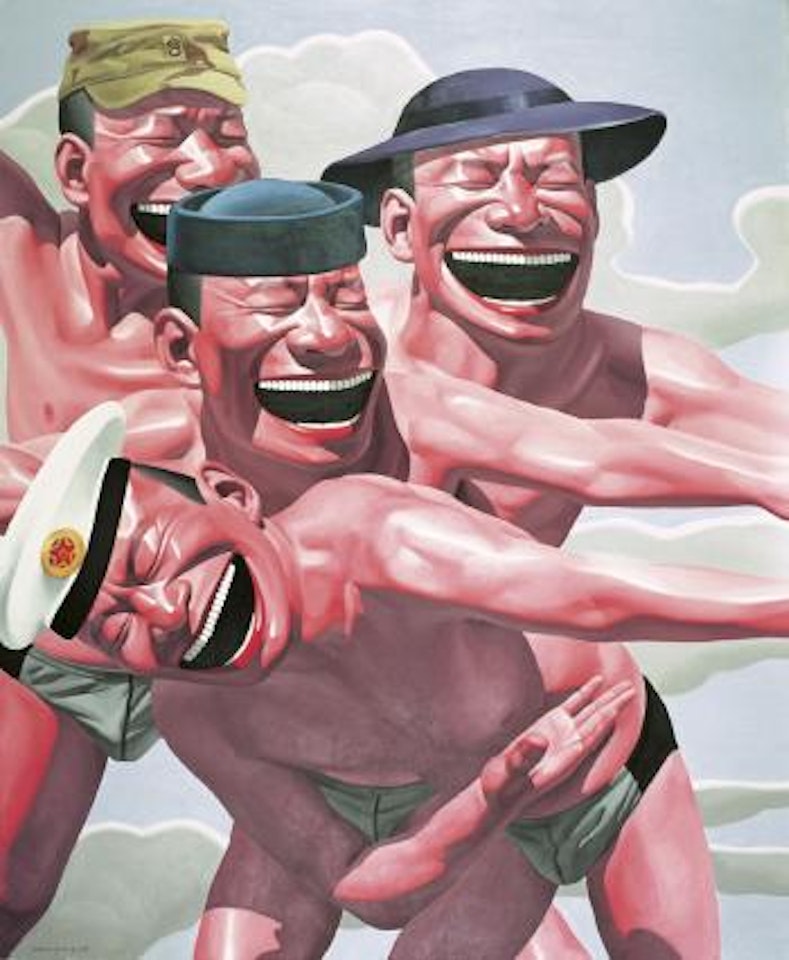 Hats series – Welcome by Yue Minjun