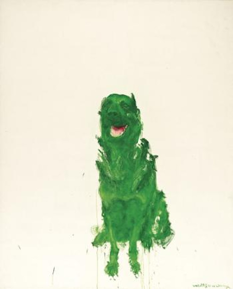Green Dog by Zhou Chunya
