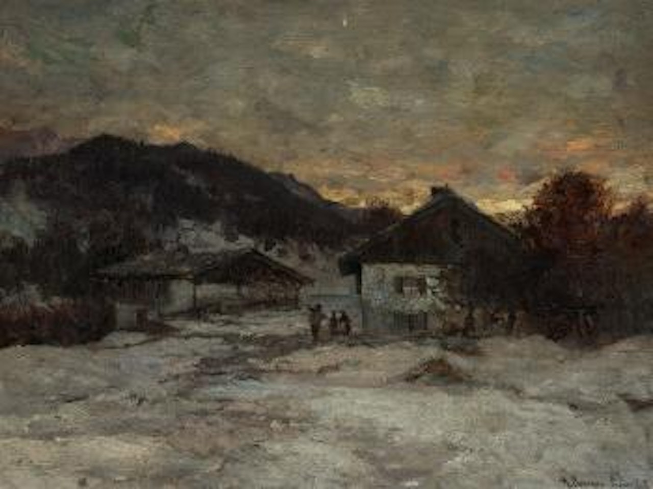 Winter landscape by Anders Andersen-Lundby