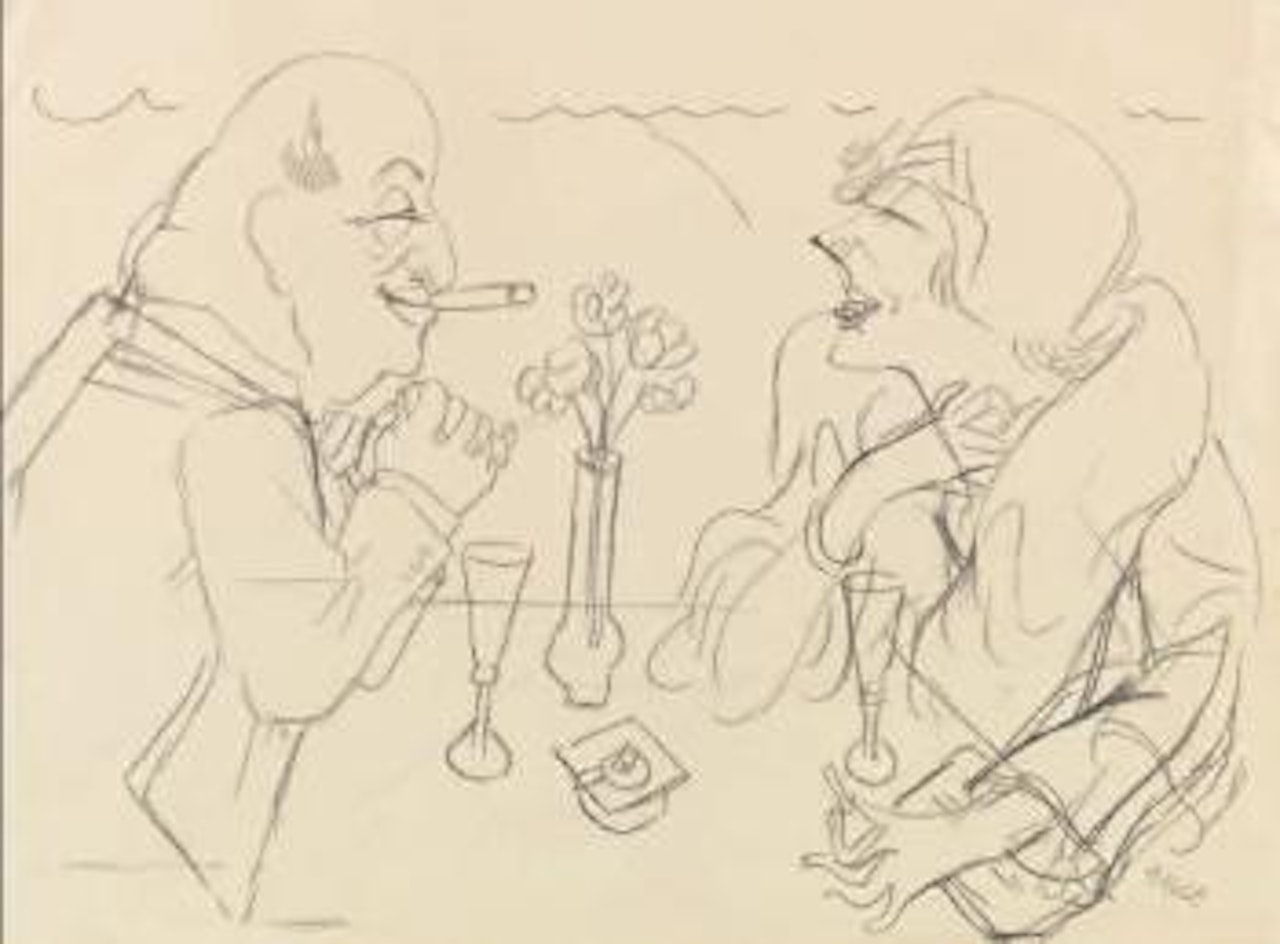Paar in der Bar by George Grosz