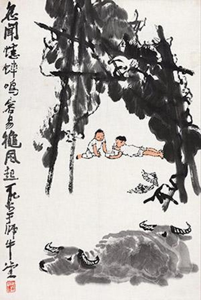 Grazing by Li Keran
