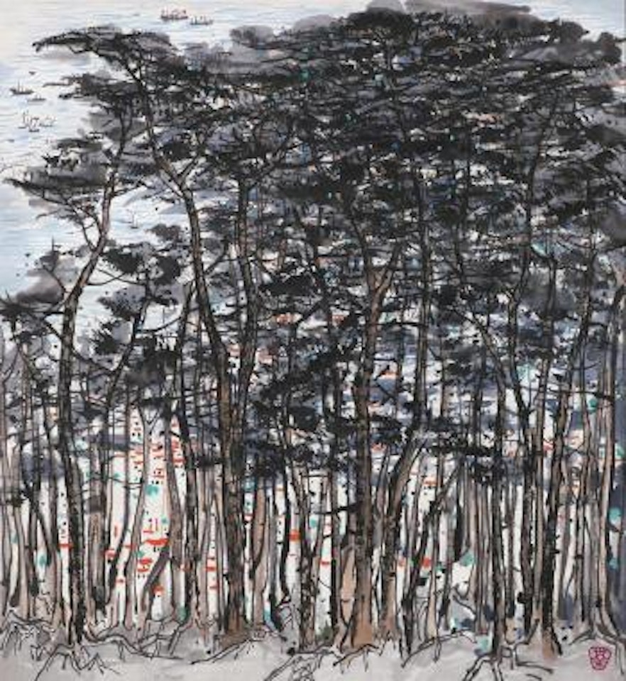 Pine Woods on The Beach by Wu Guanzhong