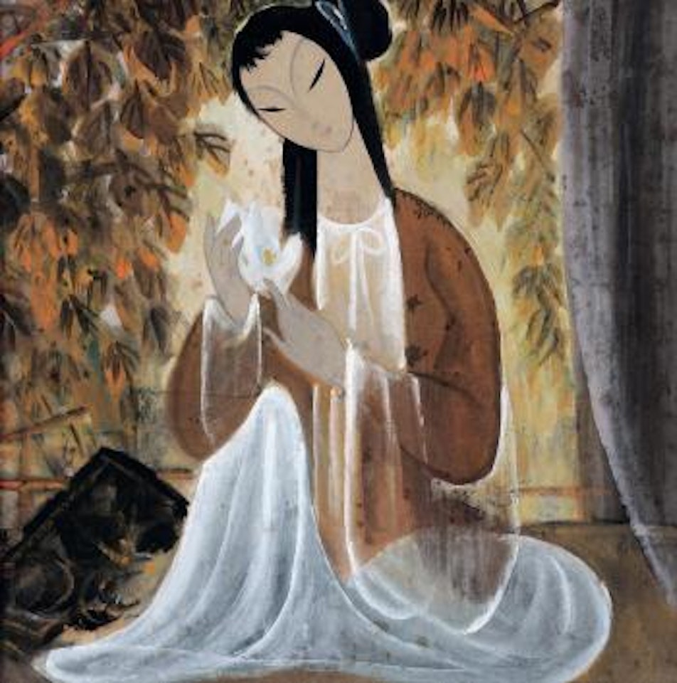 The Lady Picking Flowers by Lin Fengmian
