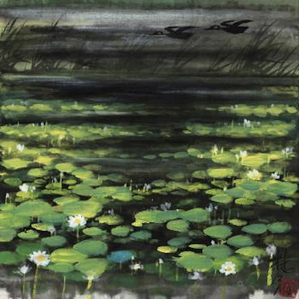 Lotus Pond by Lin Fengmian