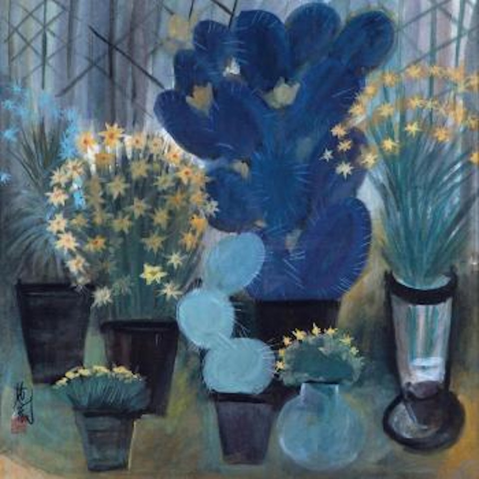Potted Cactus by Lin Fengmian