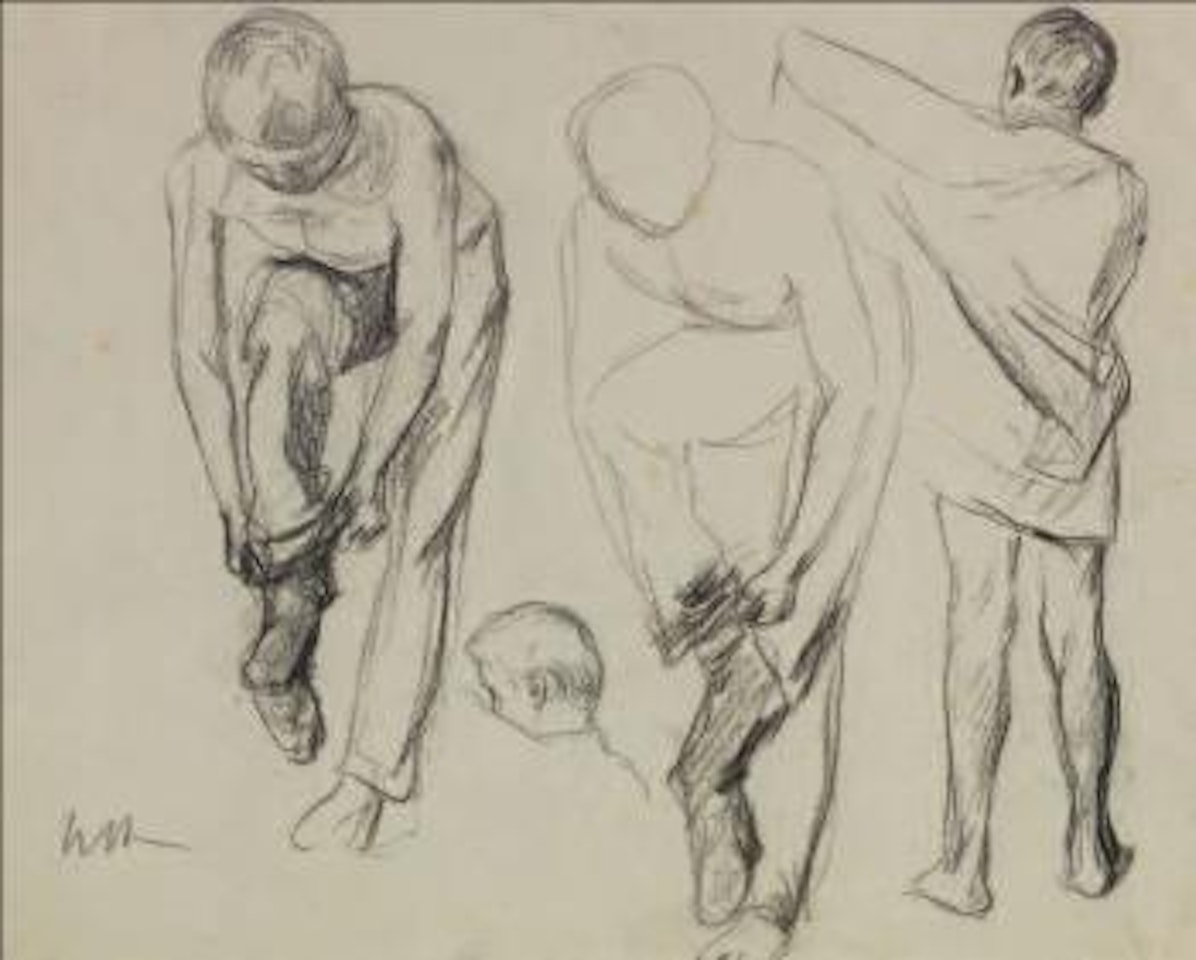 Sich ankleidende Knaben by Max Liebermann