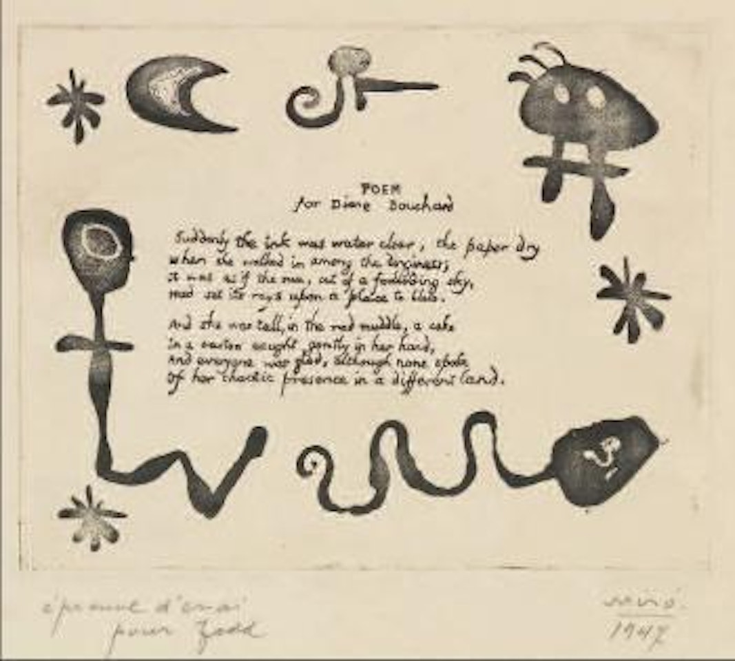 Poem for Diane Bouchard by Joan Miró