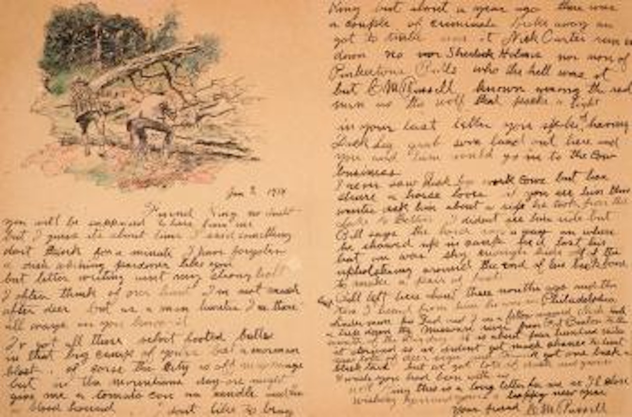 Friend King Letter (1914) by Charles M Russell