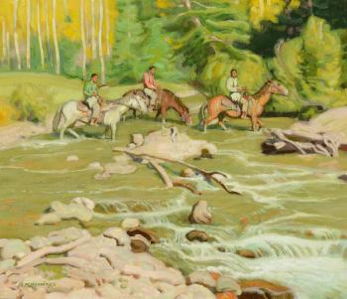 Crossing the Stream by Ernest Martin Hennings