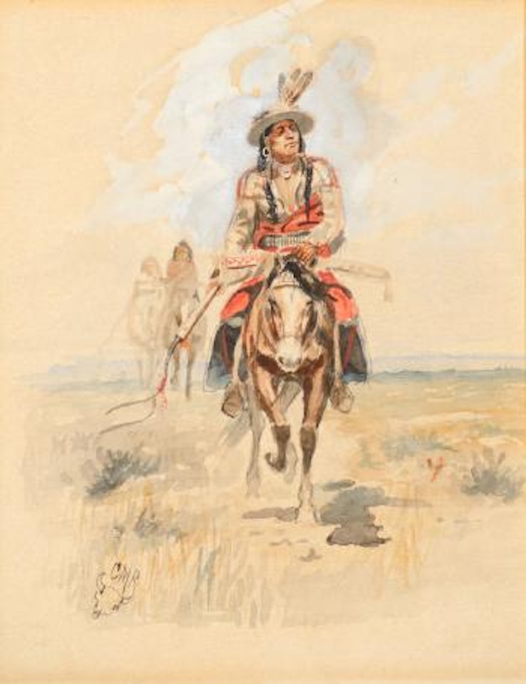 Indians Crossing the Plains by Charles M Russell