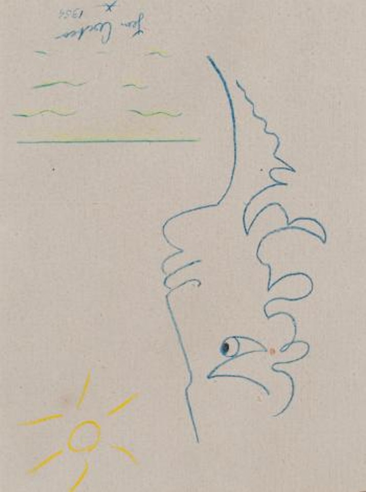 Tête en profil by Jean Cocteau