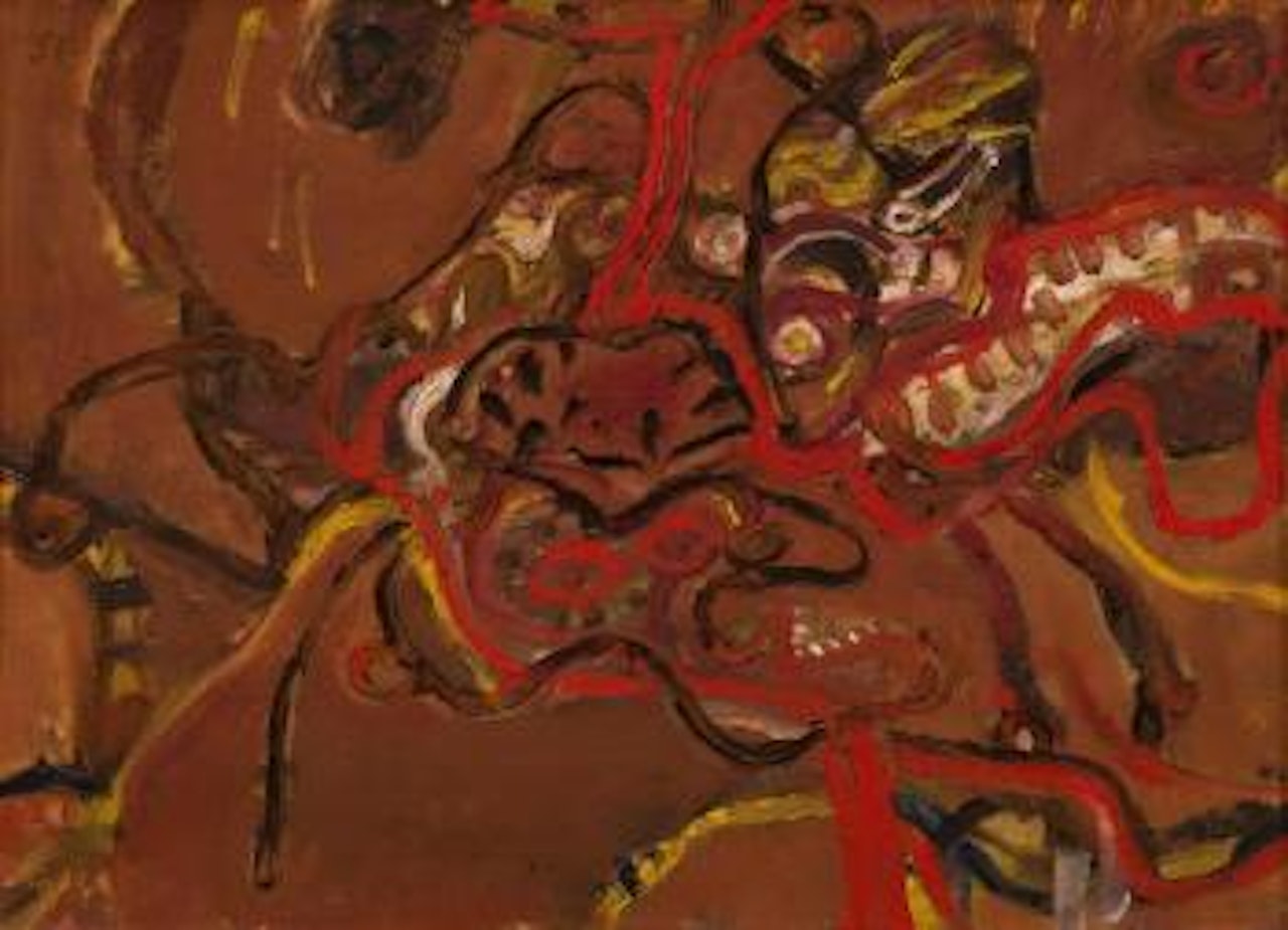 Man and Angry Dog by John Olsen