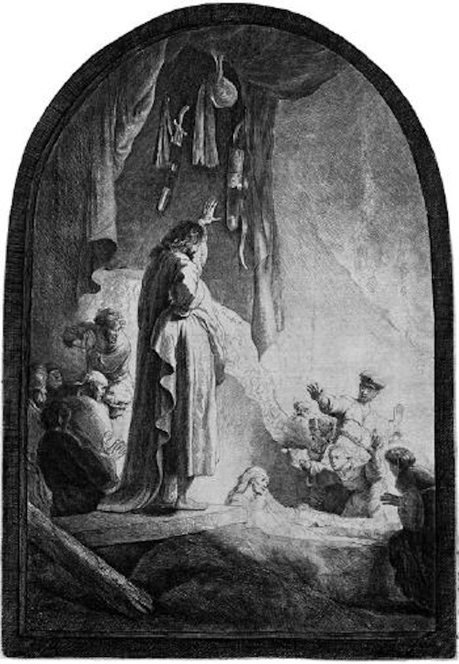 Die große Auferweckung des Lazarus by Attributed to Rembrandt Harmensz van Rijn