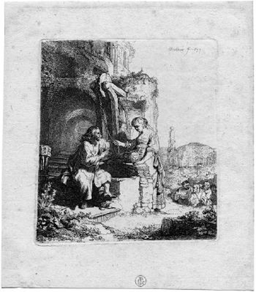 Christus und die Samariterin by Attributed to Rembrandt Harmensz van Rijn