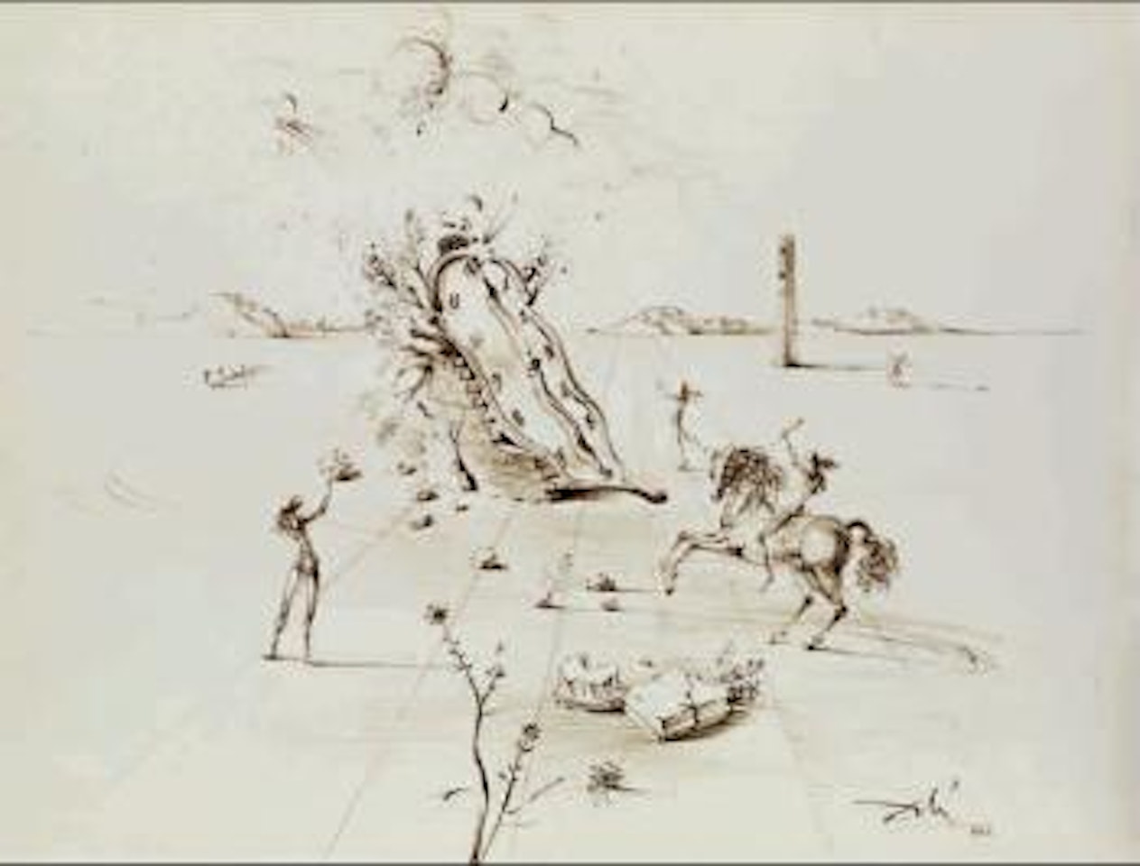 Le Cavalier Cosmique by Salvador Dali