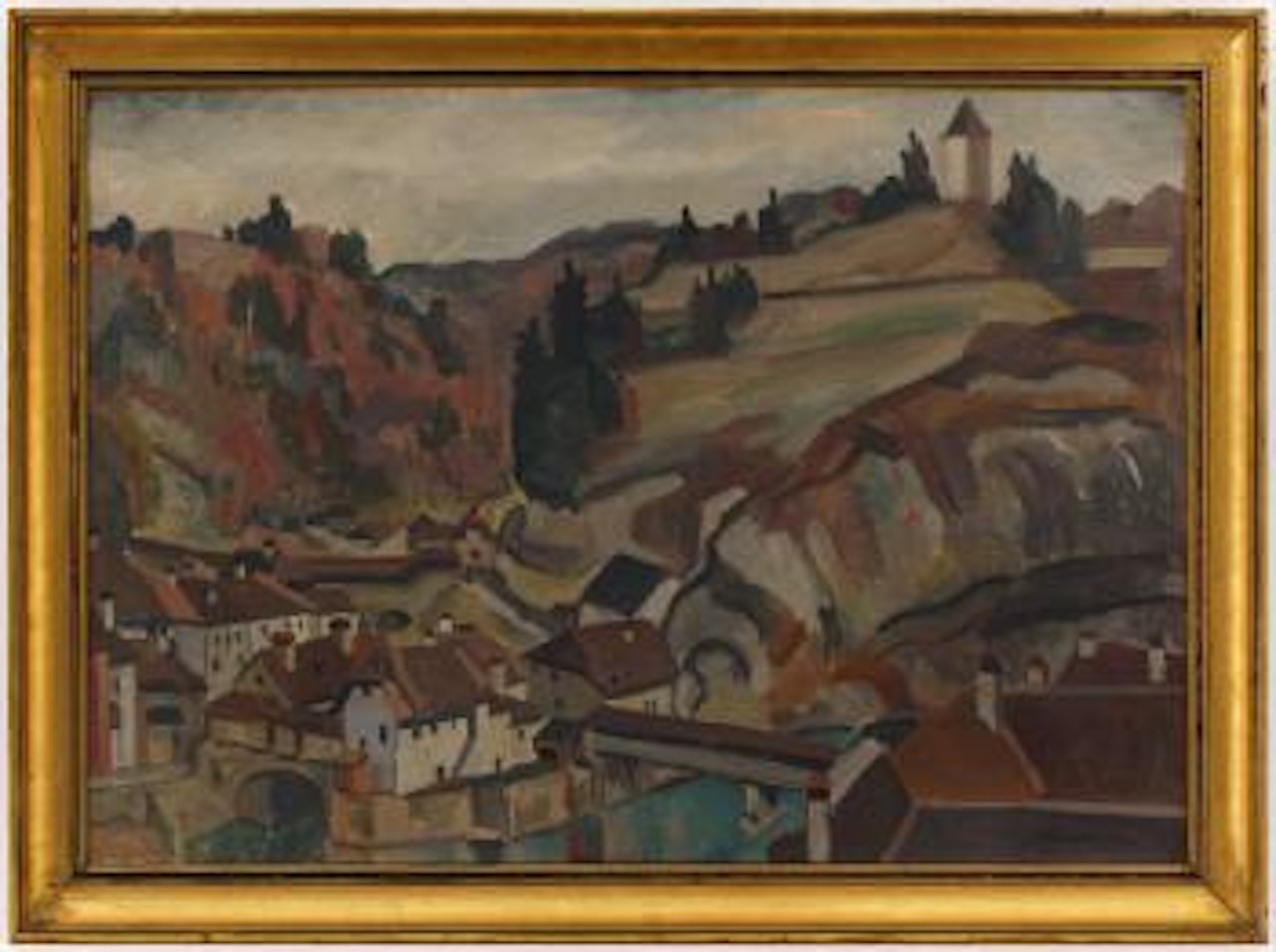 Fribourg, le Gottéron et le pont de bois by Louis Vonlanthen