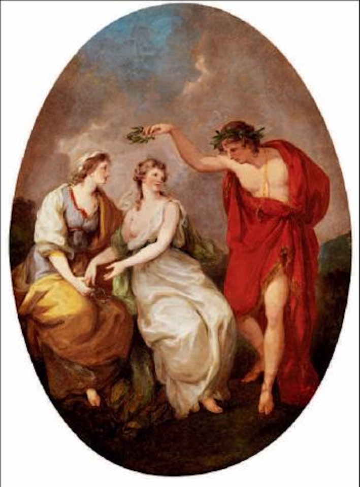 Apollo krönt die Musen der Künste by Angelica Kauffmann