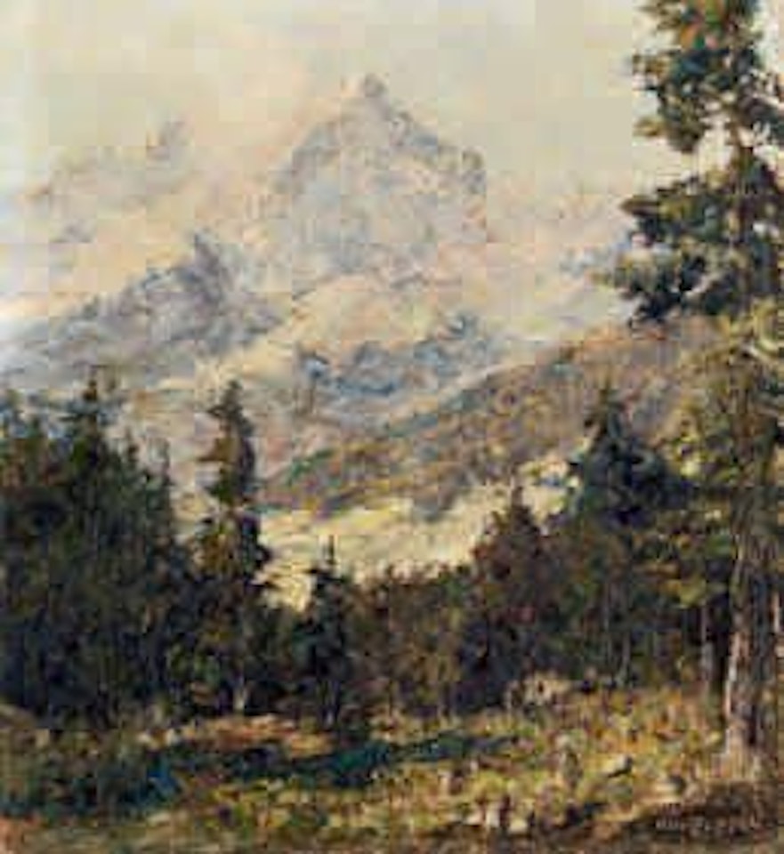 Alpspitze bei Garmisch von Eckbauer by Otto Pippel