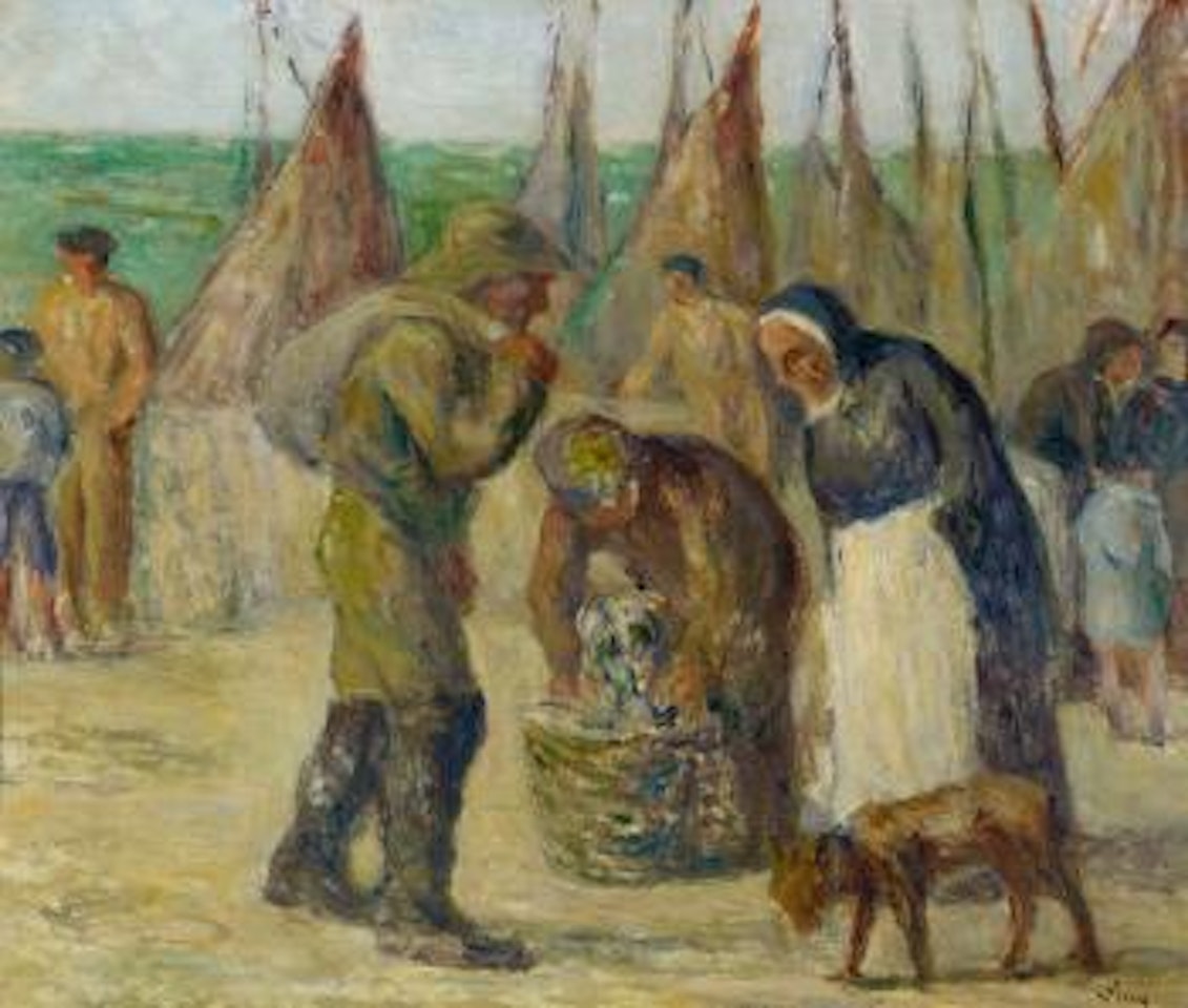 Le retour de la pêche, Honfleur by Maximilien Luce