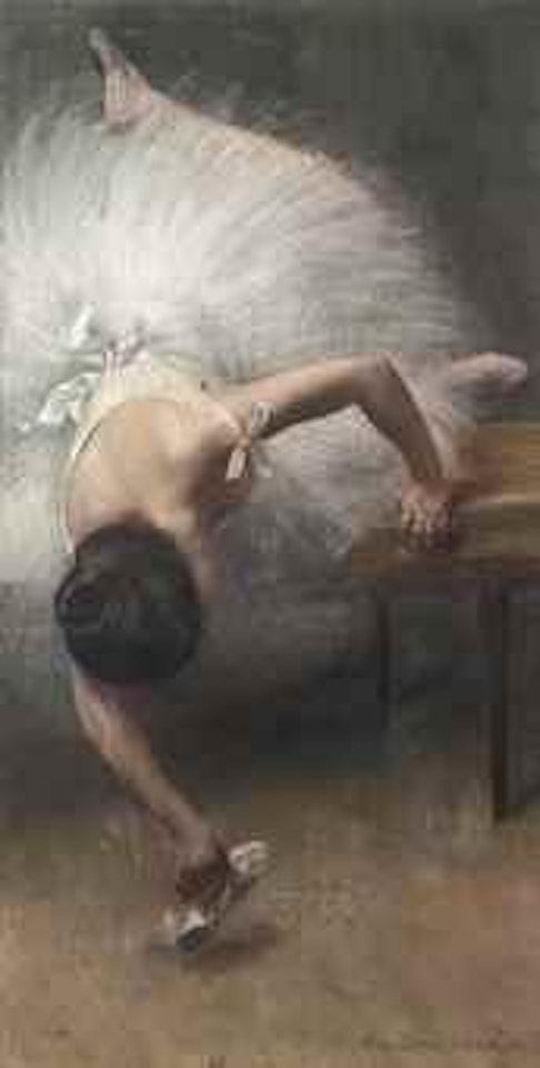 Reaching for the ballet shoe by Pierre Carrier-Belleuse