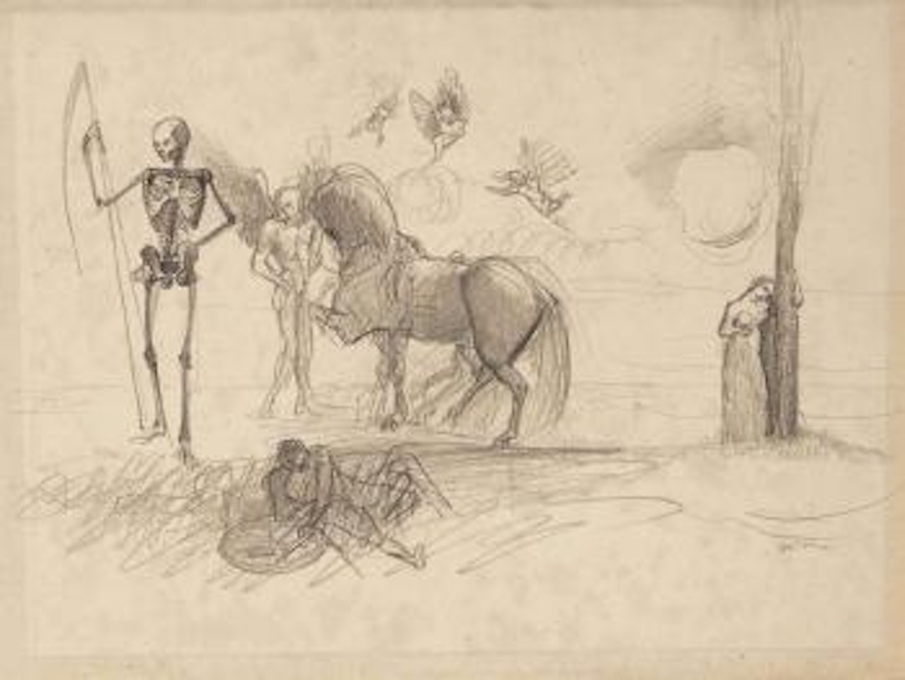 L'ange de la mélancolie by Odilon Redon