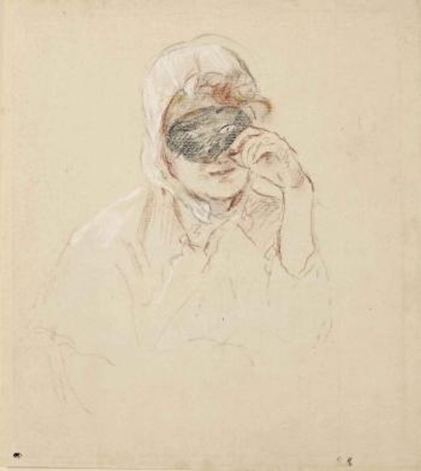 Portrait de Louise Léouzon Le Duc, née Riesener by Berthe Morisot