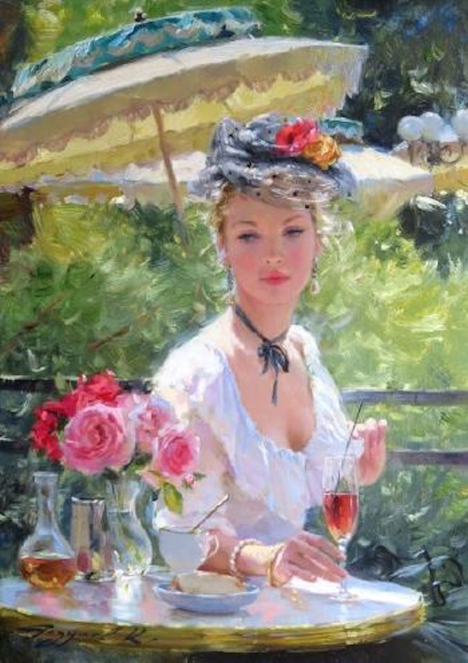 Elégante au jardin de Bagatelle by Constantin Razoumov