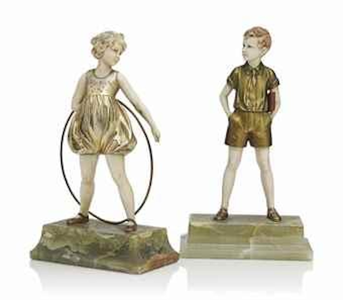 'Hoop Girl' and 'Sonny Boy' by Ferdinand Preiss